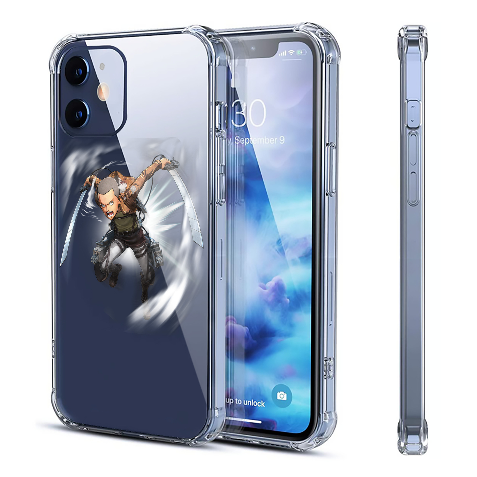 （画像用） 進撃の巨人 コニー·スプリンガー Attack on Titan Connie Springer 【iPhone 12シリーズ対応】透明スマホケース（クリアソフトケース）